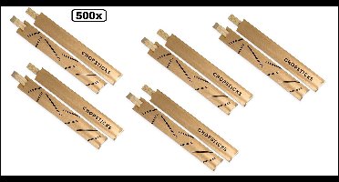 500x Bamboe set chopsticks eetstokjes 21cm in hoesje - FSC 100% BIO - Wok Bami Noodles Oosters