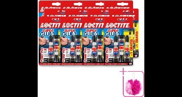 12 x Loctite - Secondelijm - Power Flex - 3 Lijmtubes - Bulkverpakking - Secondelijm - Douchemop - Power Flex