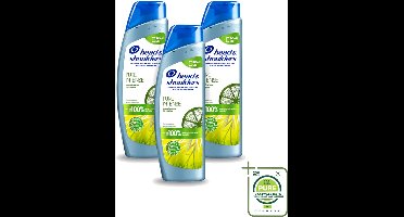 3 x Head & Shoulders - Anti-Roos Shampoo - Pure Intense - Oil Control - 250 ml - Grootverpakking - Vaatwasstrips - Roosvrij Haar - Oliecontrole - Schone Hoofdhuid - Vet Haar - Anti-roos Shampoo