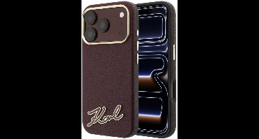 Karl Lagerfeld telefoonhoesje voor iPhone 18 Pro - MagSafe - Bordeauxrood