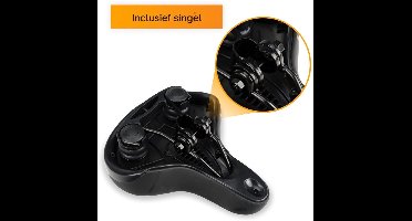 DailySupplies® Fietszadel Comfort Gel - Ergonomisch Zadel - Lange Fietsritten -Zwart