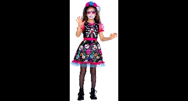 Jurkje Dead Of The Dead Meisjes Skeleton Flowers - Maat 164