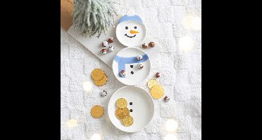 Something Different - Set of 3 Winter Snowmen Stacking Kommen Set - Multicolours