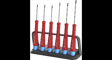 Elektronica schroevendraaierset in houder, Torx met gat, T5 - T10