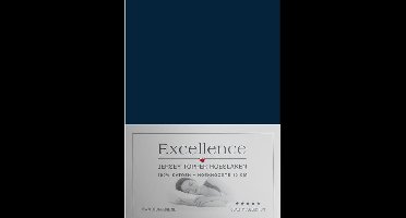 Excellence Jersey Topper Hoeslaken - Tweepersoons - 140x200/210 cm - Navy