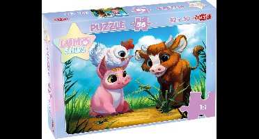 Lumo Stars Puzzel Piglet Chicken Cow - 56 Stukjes
