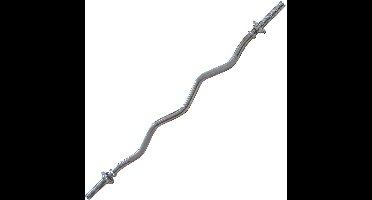 Tunturi Halterstang - Curlstang -120cm - 30mm - Schroefsluiting - Incl. gratis fitness app