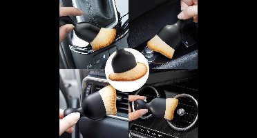 2 stuks reinigingsborstels - auto interieurreinigingsborstels - zachte autoborstels - kierenstofverwijderingsborstels - met transparante stofkap - voor autoventilatieopeningen, autostoeltjes, autodashboard, computertoetsenbord (9*5cm)