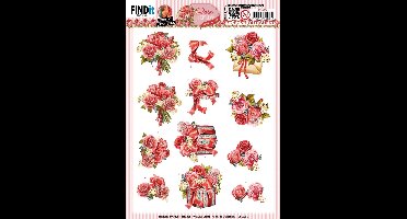 3D Push Out - Yvonne Creations - Rose Decorations - Rose Bouquet