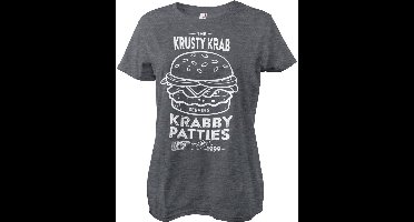 Spongebob The Krusty K-rab -serving K-rab-motief van Patties Girly T-shirt voor dames, donker/heather