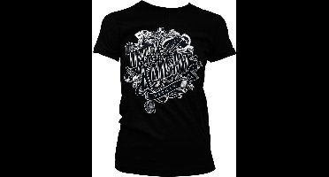 Batman Inked Dark Knight Girly T-shirt voor dames, zwart