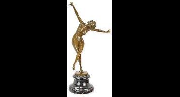 Naakte danseres - Bronzen beeld - sculptuur - 42,5 cm hoog