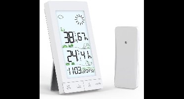 DailySupplies® Weerstation Binnen en Buiten - Hygrometer Draadloos - Luchtvochtigheidsmeter