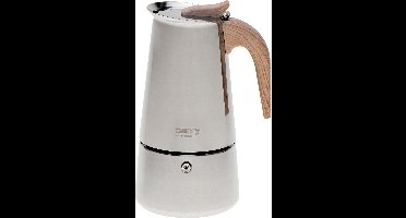 Camry CR 4424 RVS Moka Pot – 9 Kops Espresso Percolator – Geschikt voor Inductie, Gas, Keramisch & Halogeen – 450ml – Veiligheidsventiel – Vaatwasserbestendig