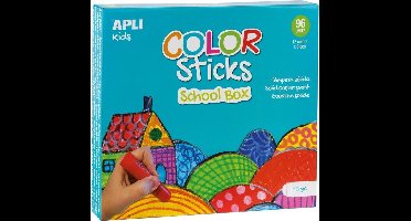 APLI KIDS VERF COLOR STICKS - SCHOOLBOX - 96 stuks