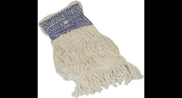Dweilmop 450 grams gelust met band en schuurvlies