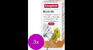 Beaphar Multi-Vitamine Papegaaien - Vogelapotheek - 3 x 20 ml
