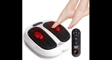 QLT VibroPulse Pro Been- en Voetmassage Apparaat – Shiatsu Massageapparaat met 10 programma’s en 20 Snelheden - Directe Pijnverlichting - Wit