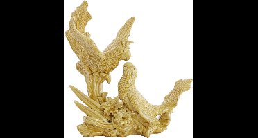 Light & Living - Ornament BIRDS - 43x21x43cm - Geel