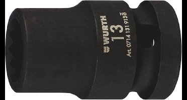 Wurth - 1/2 inch krachtdopsleutel, twaalfkant, kort - Krachtdop 1/2 inch Dubbelzeskant, metrisch, kort x 1 st Soort aandrijving Binnenvierkant Sleutelwijdte 17 mm