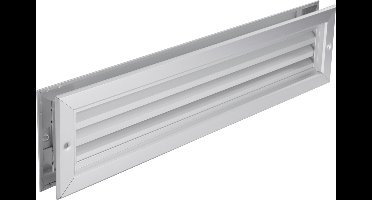 Starx Deurrooster - 470 x 121 mm - Geanodiseerd Aluminium F1 - Ventilatierooster voor Binnen en Buiten - Doorlaat 66 cm² - Opbouwhoogte 3 mm - Rechthoekig - Kleur Zilver