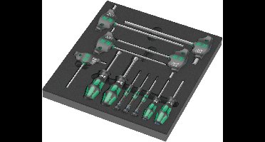 Wera Schroevendraaier Set 12-delig in Schuimstof Inlay