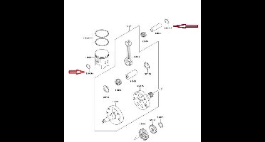 Zuigerpenclip origineel voor Motor Kawasaki 250 KX 920331336 Nieuw