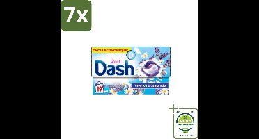 7 x Dash – Wasmiddel Pods 2-in-1 – Lavendel & Kamille – 19 Capsules - Grootverpakking - Wasmiddel - Waspod - Reiniging - Frisheid - Lavendel