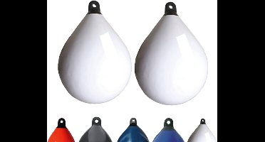 Set van 2 Majoni bolvormige stootkussens, diameter 65 cm, wit