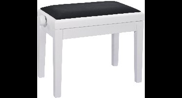 Konig & Meyer 13925 Piano bench mat wit, zitting zwart velours