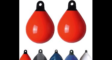 Set van 2 Majoni bolvormige stootkussens, diameter 35 cm, oranje