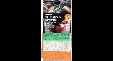 Turtle Wax Clean & Shine Microfibres - Mix van polyester en polyamide - Verwijdert veilig polishes, wax, coatings en sealants - Voor alle blanke lakoppervlakken - Machinewasbaar - 3 stuks - 40x60cm