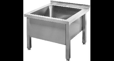 Mega-M Lage Gastronomie Spoelbak - 60x60x50 cm - RVS AISI 441 - Gelast - Extra Diep - Voor Grote Pannen en Schoonmaak - Horeca en Grootkeuken