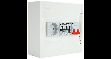 EMAT PV-verdeler 2x B16 alamat met WCD, hoofdschakelaar en kWh meter (PV0006)