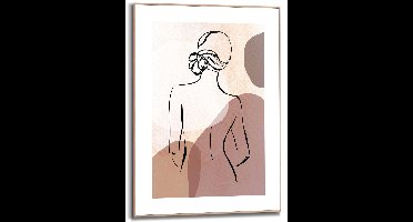 Schilderij Vrouw - 70 x 50 - Hout - REINDERS
