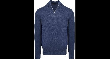 Steppin' Out Half-Zip Trui Colin Indigo Denim - Maat L - Heren - Quarter zip
