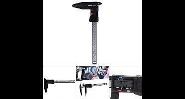 KARZO - 150 mm / 300 mm digitale elektronische schuifmaat met lange bek, koolstofvezel meetinstrument voor grote dieptemetingen (0e3gi4b1ng-11)