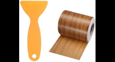 KARZO - Zelfklevende Houtreparatie Tape 5 cm x 80 m - Donkerbruin - Voor Tafels, Deuren, Ramen en Meubels