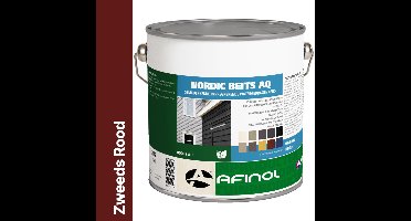 Afinol nordic beits AQ Zweeds rood - 2,5 liter