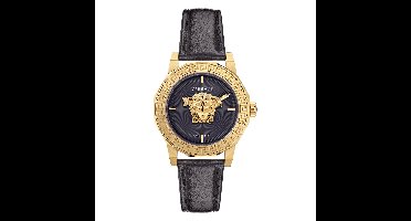 Versace Medusa Deco VE7B00223 Horloge - Leer - Zwart - Ø 38 mm
