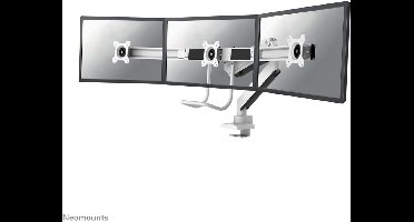 Neomounts NM-D775DX3WHITE Crossbar monitorarm 3 schermen - 17-27" - 1-6 kg/scherm - gasveer - 180°-stop - Topfix - wit