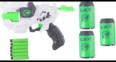Eddy Toys Shooter Pistool Met Foampijlen Wit 26 Cm