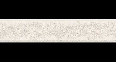 KLASSIEKE BLOEMTJES BEHANGRAND - Grijs Metallic  - AS Creation Only Borders
