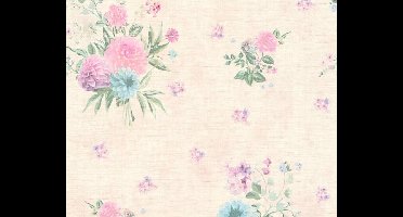 BLOEMEN BEHANG - Meerkleurig Roze - AS Creation DJOOZ 2