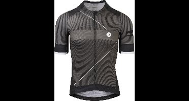 AGU Stripe Fietsshirt Premium Heren - Black_Grey - M