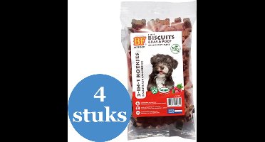 Biofood 3 In 1 Hondenmineralenkoekjes Cranberry Mini - Hondensnacks - 4 x 200 g