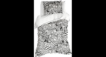 De Witte Lietaer Dekbedovertrek Zebra Eggshell - Eenpersoons - 140 x 200/220 cm - Katoen Satijn