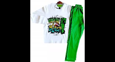 Minecraft Pyjama - Maat 140 - 10 Jaar