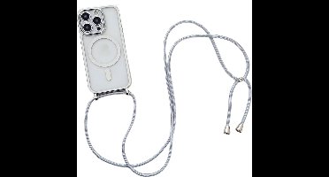GREEN ON Magsafe Cord Camera Protection Case geschikt voor iPhone 14 Pro Max - Zilver