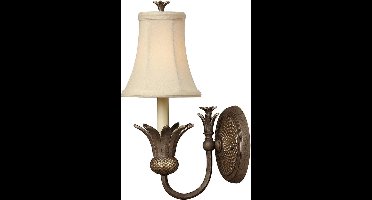 Bohemian Wandlamp - Steady Lighting - Metaal - Bohemian - E14 - L: 22.2cm - Voor Binnen - Woonkamer - Eetkamer - Brons